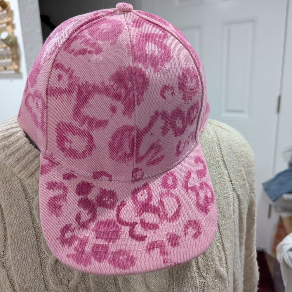 Pink Leopard Print Cap